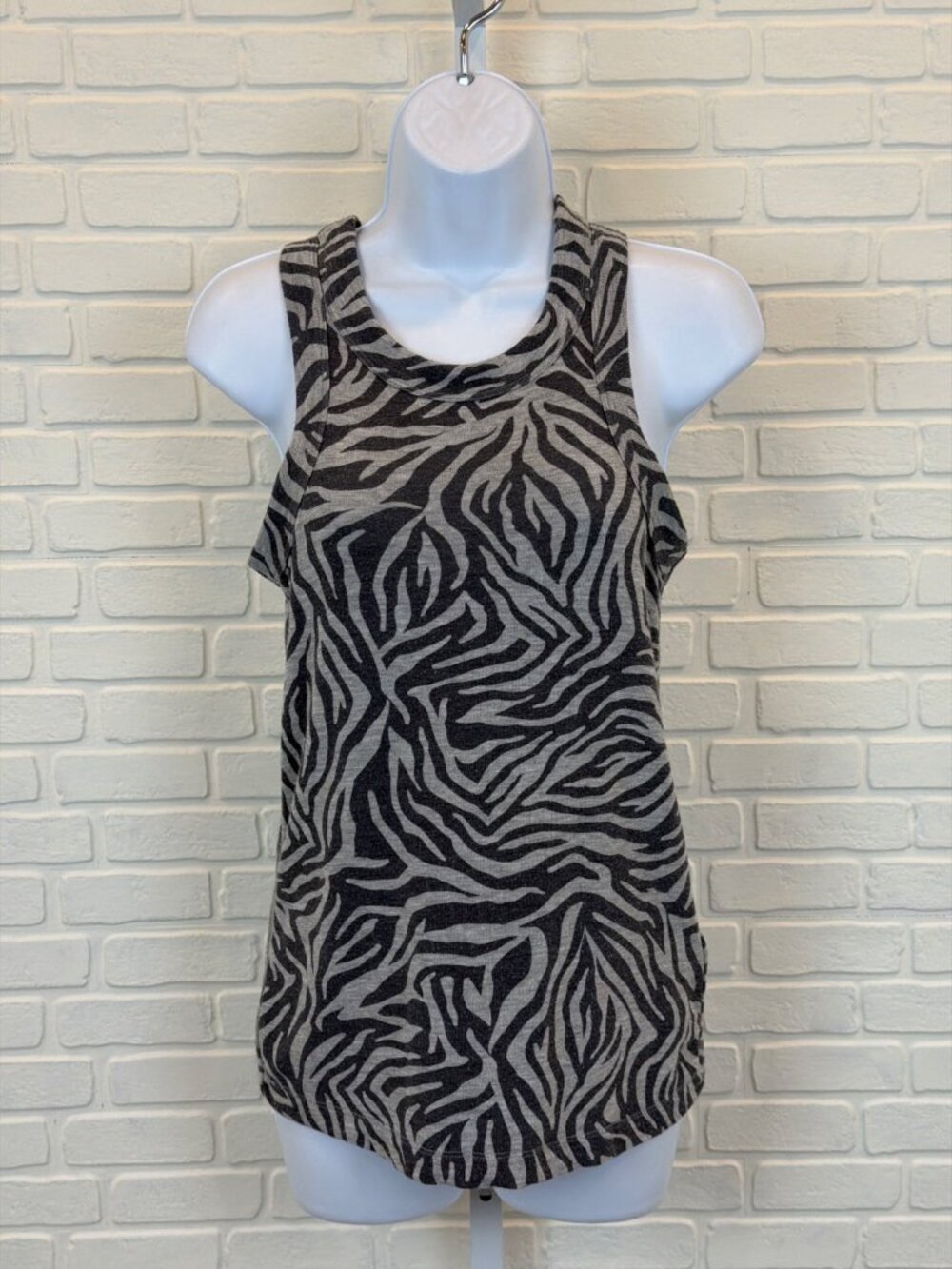 Liverpool Los Angeles Zebra Print Tank Gray XS